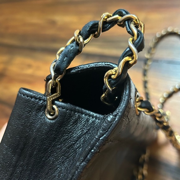 Vintage Chanel Shoulder Envelope Crossbody Bag Matelasse Black Lamb Skin - Picture 11 of 15